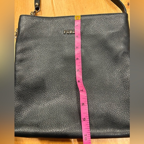 Furla small leather shoulder bag chain handle black crossbody - Picture 5 of 7